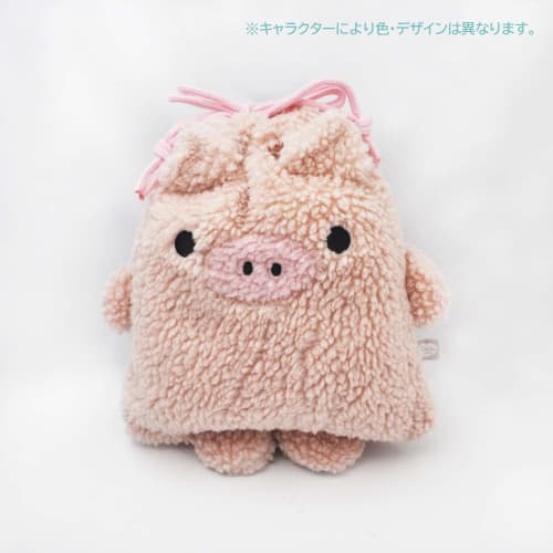 Skater Boa Drawstring Pompon's Bear Drawstring Bag 25.5 X 20cm ZKT1-A