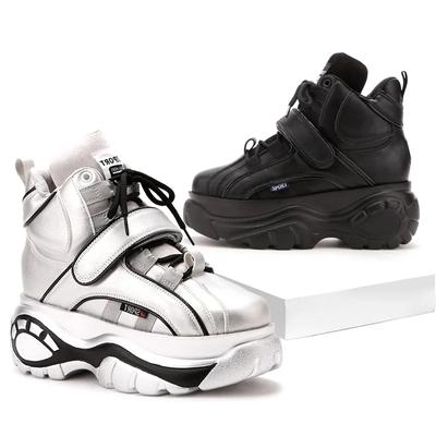 Кроссовки женские на каблуке и платформе, новые туфли-лодочки 2025 года, кроссовки женские на каблуках, танкетки, массивные туфли для женщин, роскошная женская обувь высокого качества