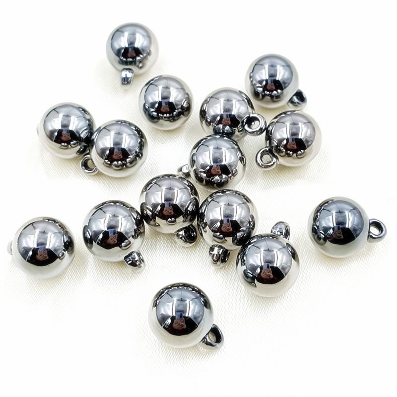 Творческий браслет, модное ожерелье своими руками, подчеркивающее отверстие для подвешивания, материалы ручной работы, металлическая текстура, 10 шт., круглые бусины, гальванизированные ювелирные аксессуары