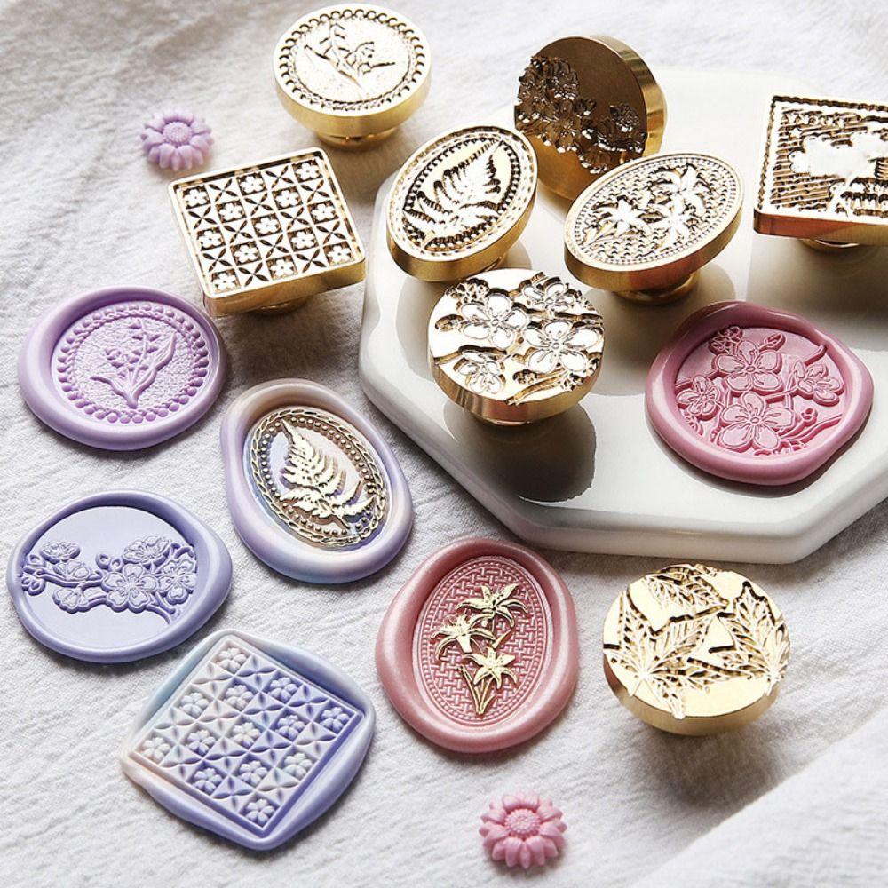 Round Wax Seal Stamp Flowers Sealing Wax Supplies Scrapbooking Sealing Wax Gift Packaging Cards