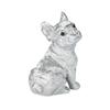 Woobia Металлическая фигурка питомца Французский бульдог Серебристый x x Кукла Фигурка Орнамент Животное Садовое украшение Собака 4.5 3.5 5.8см H23149-J13