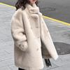 Imitation Mink Velvet Jackets Girls Autumn Winter Loose White Casual Sweater Coat Kids Jacket
