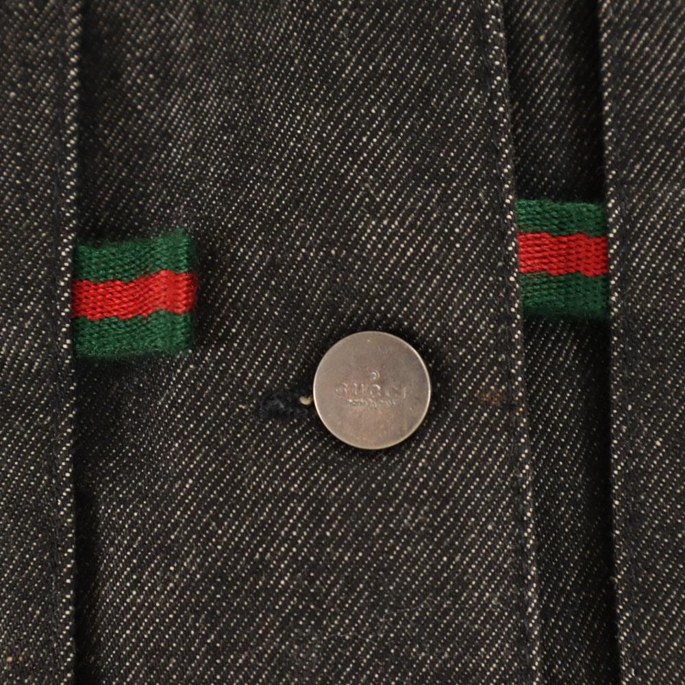 GUCCI made in Italy Denim Jacket 38 black Women Used