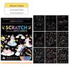 Набор для творчества 'Scratch Art' с рисунками животных для детей - Креативные принадлежности для граффити с ослепительными цветами