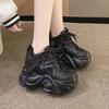 Модные 9,5 см осенние женские повседневные спортивные туфли универсальные удобные женские кроссовки на толстой подошве дышащая сетка весенние туфли на высокой платформе