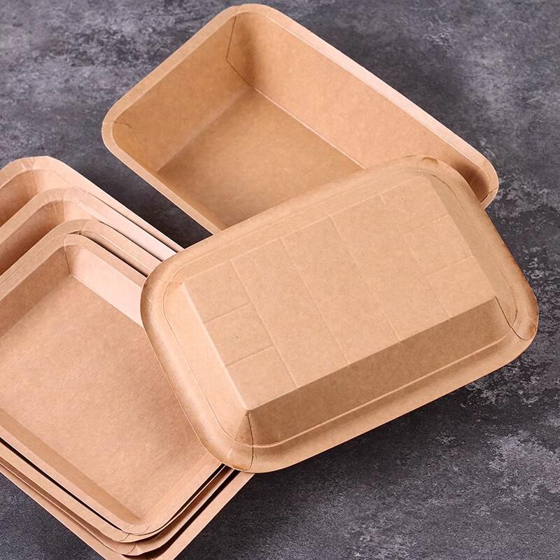 Homeglen Disposable Rectangular Kraft Paper Trays