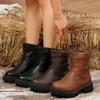 Женские ботинки на платформе, новые модные короткие ботинки больших размеров, женская повседневная обувь для осени и зимы для женщин Botas De Mujer