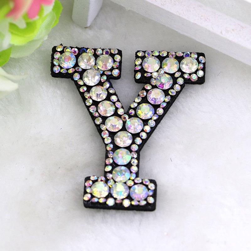 Шарм английский алфавит AZ значок буквы аппликация 3D стразы буквы нашивка горячая распродажа утюг на высокое качество популярный 1 шт для одежды обувь сумка