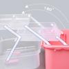 Three-layer Transparent Plastic Craft Storage Box, Sewing Storage Box, Folding Tool Box, Art Student Miscellaneous Storage Box