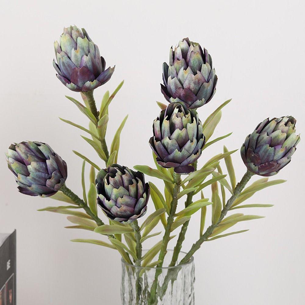 2 шт. Искусственные растения-плоды артишока Мягкий пластик Симуляция Цветок артишока Гостиная