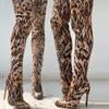 Ladies Over The Knee Women Boots  Super High Heels11CM Thin Heels Leopard Woman Long Boots Size 34-43