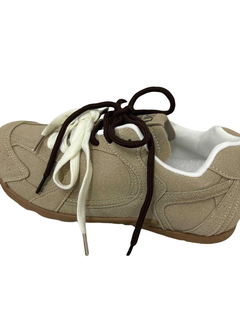 Бренд~ Весна 2024 новые ретро кроссовки кожаные дышащие контрастные цвета плоские спортивные туфли Forrest Gump женские