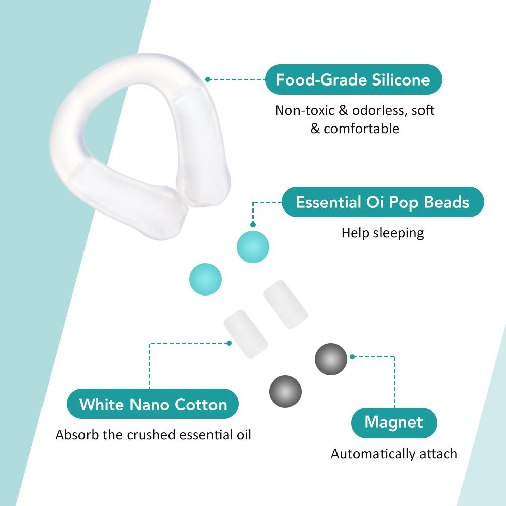Magnetic Snore Stopper with Essence Oil Anti Snore Nasal Dilator Stop Snoring Night Easy Breathe Anti Device Improve Sleeping