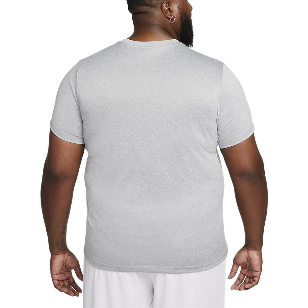 Nike Футболка с круглым вырезом и принтом логотипа, мужские топы, серая, DX0989-063