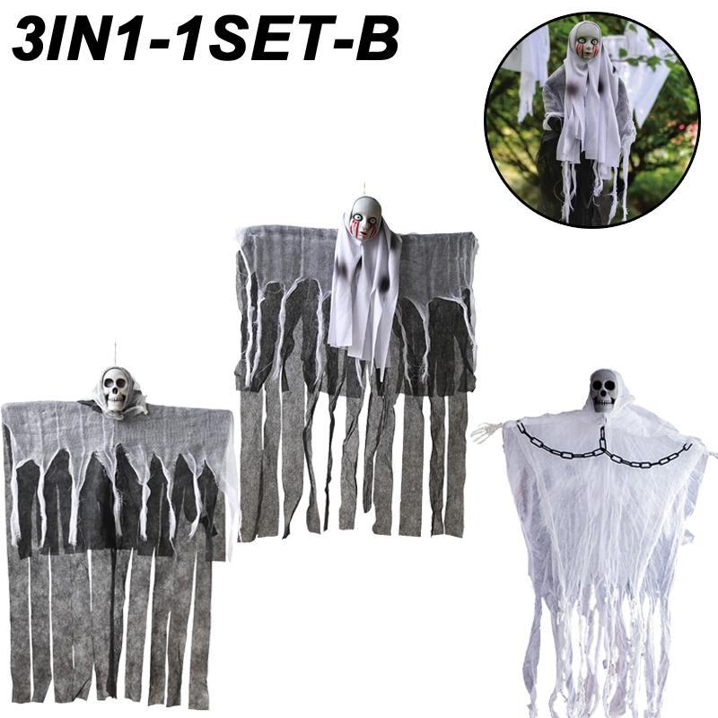 Хэллоуин украшения реквизит скелет в капюшоне висит привидение дом с привидениями секретная комната вечеринка трюк дверь висит привидение