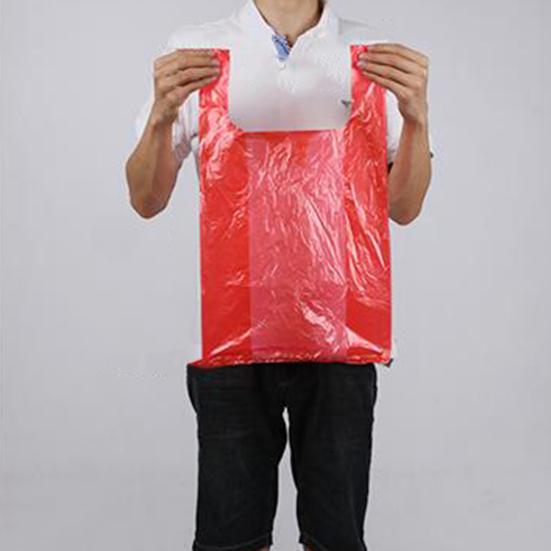 100 шт. Пакеты для покупок в продуктовых магазинах, большая вместимость, прочные, выдерживающие нагрузку, одноразовые мусорные пакеты с усиленными ручками