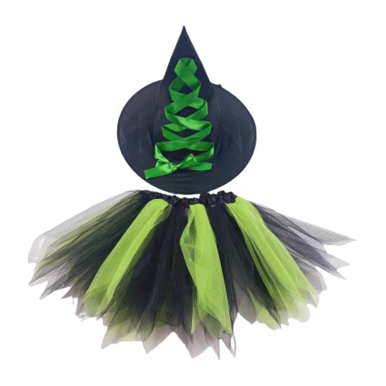 Chiffon Skirts Hat Set Adult Kids Gauze Tulle Ballet Skirt Pleated Fluffy Skirt Ruffles Mesh Halloween Costume