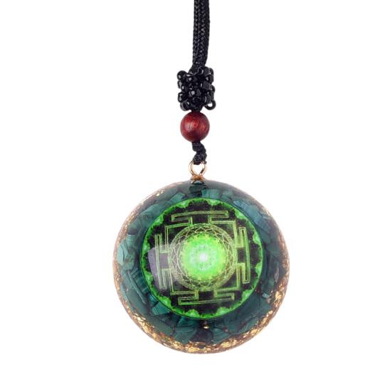 Ожерелье с подвеской из натурального малахитового кристалла, кулон с рейки, духовная исцеляющая энергия, ювелирные изделия, подвеска из священного камня для женщин