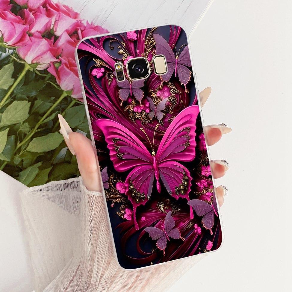 Прозрачный Чехол Для Samsung Galaxy S8 Plus SM-G955F Для Samsung S8+ Чехол Роскошная Корона Буквы A-Z 2D Плоский Рисунок Мягкий Чехол Для Телефона