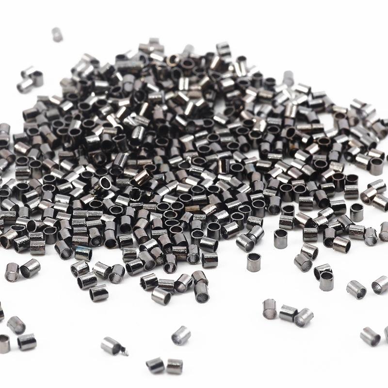 Концевые бусины 500 шт./лот браслеты для изготовления ювелирных изделий своими руками заглушки принадлежности 1,5 2,0 мм обжимные фурнитуры ожерелье медная трубка высокое качество разделительные бусины