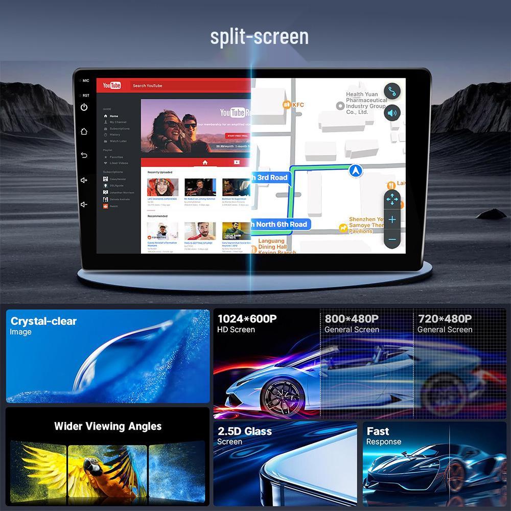 10,1-дюймовая IPS-сенсорная автомагнитола Android 12 с беспроводным подключением для Honda Civic 2006-11