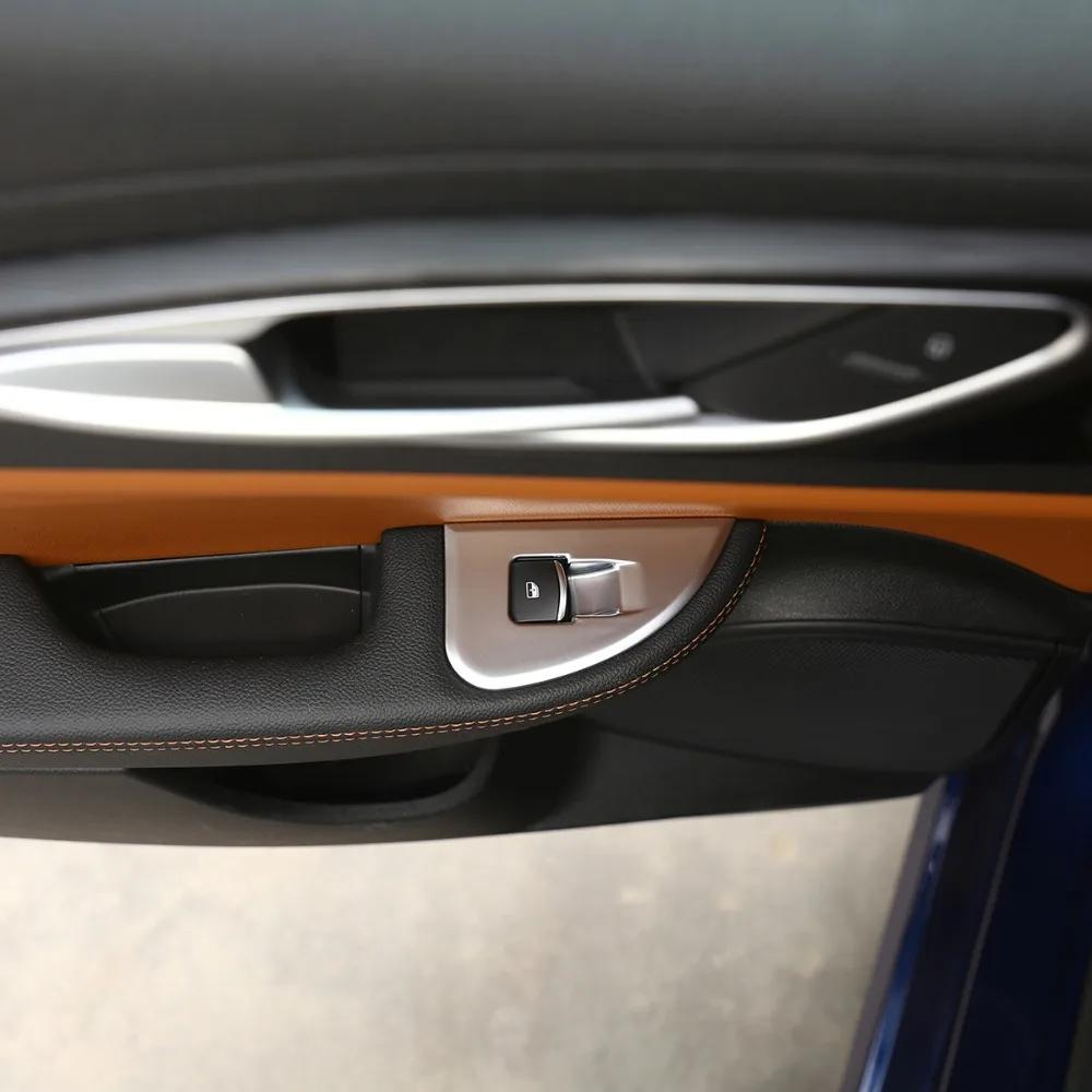 4Pcs ABS Carbon Fiber Window Lift Switch Button Frame Cover Trim For Alfa Romeo Giulia 2017 2018 2019 2020 Car Accessories LHD