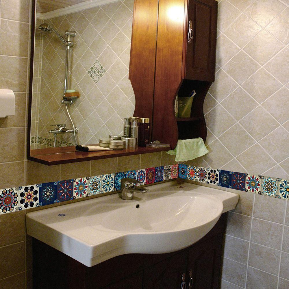 Самоклеящаяся линия талии Водонепроницаемые обои-плинтус Художественная наклейка Декор Бордюры Отделочная линия Ванная комната