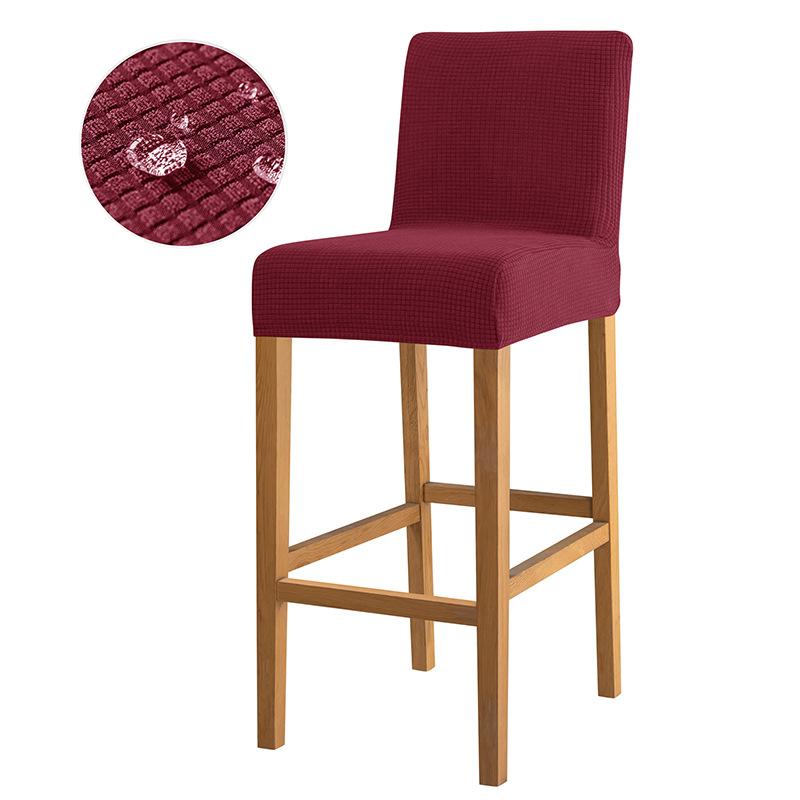 Водонепроницаемый чехол на барный стул, эластичные чехлы на стулья с короткой спинкой, съемные моющиеся, против царапин, против грязи, защита для сидений для домашнего декора