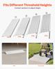 Door Threshold Ramp, 115 mm Rise, Aluminum Alloy Threshold Ramp Rated 363 kg Load Capacity, Handicap Ramps for Home Steps for Wheelchair, Scooters,