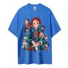Hot Sale Demon Slayer Japanese Hot-blooded Anime Classic Loose Casual Oversized Short-sleeved Comfortable Soft Cotton Summer New Tee Oversized Top