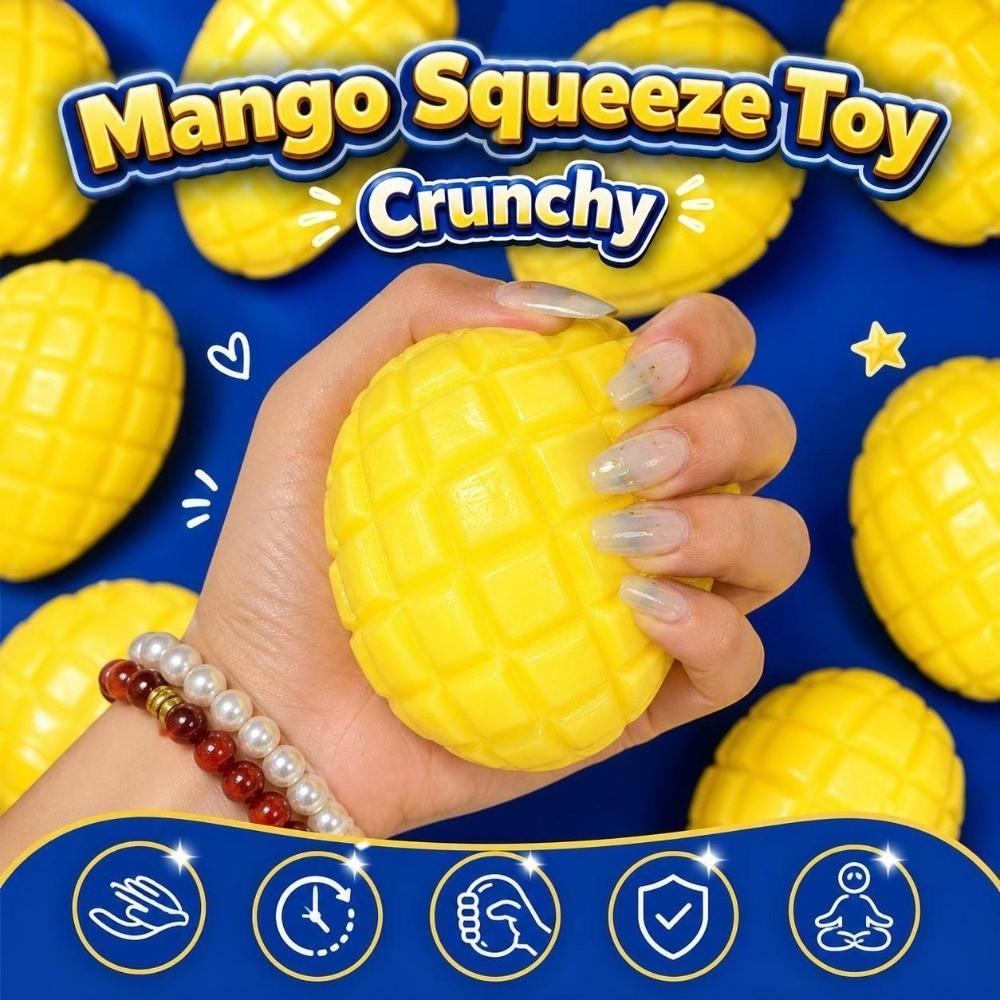 Sound Effects Crackling Mango Squishy Toy Crunchy Realistic Fruits Pinch Home Decoration