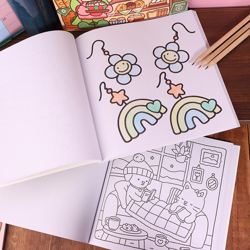 1 штука Подарок для релаксации Уютные друзья Раскраска для взрослых и подростков с очаровательными существами в уютных хюгге-моментах