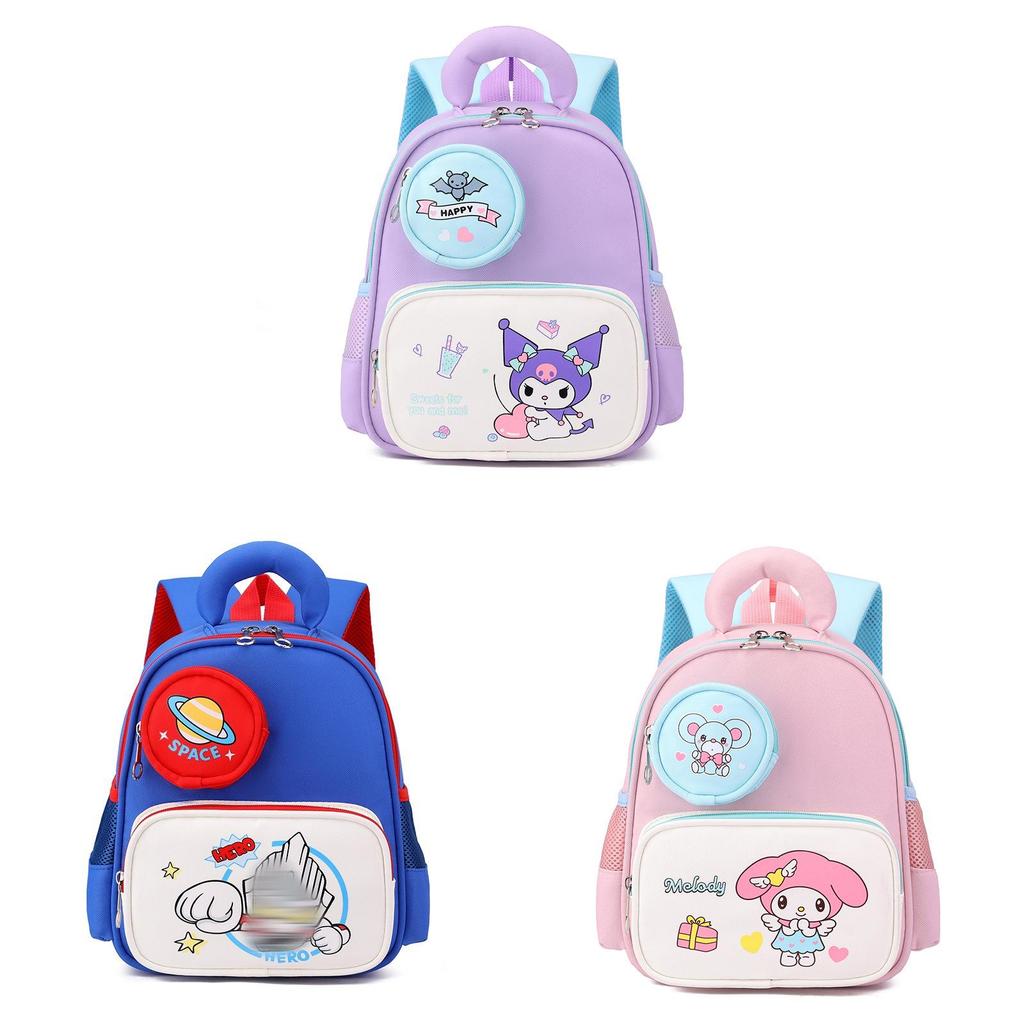 Melody Kuromi Spider Man Kids School Backpack With Breathable Oxford Fabric