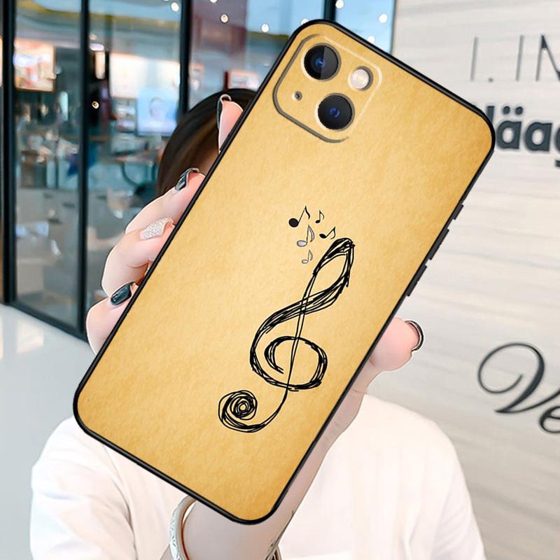 Чехол для телефона с нотами для iPhone 13 12 11 14 15 Pro Max 8 7 Plus SE 2020 XR X XS MAX Мягкая задняя крышка
