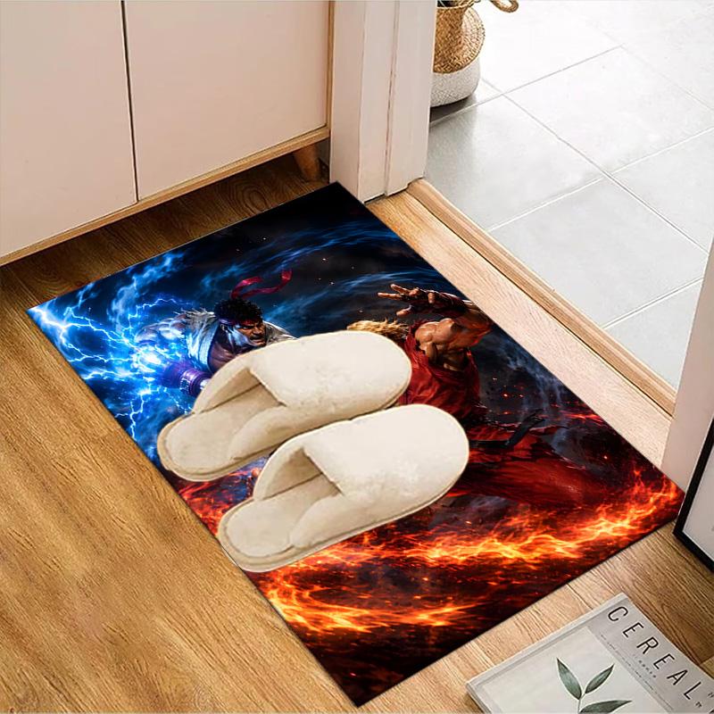 Game Fighter Energy Burst Rug for Living Room, Game Rooms, Office, Bedroom, Office Floor Mat Playful Design, fan gifts Christmas decor