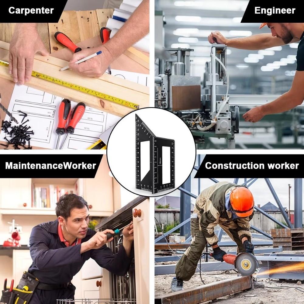 Multifunctional Woodworking Square Aluminum Zinc Zinc Alloy Marking Gauge Angle Ruler Woodworking