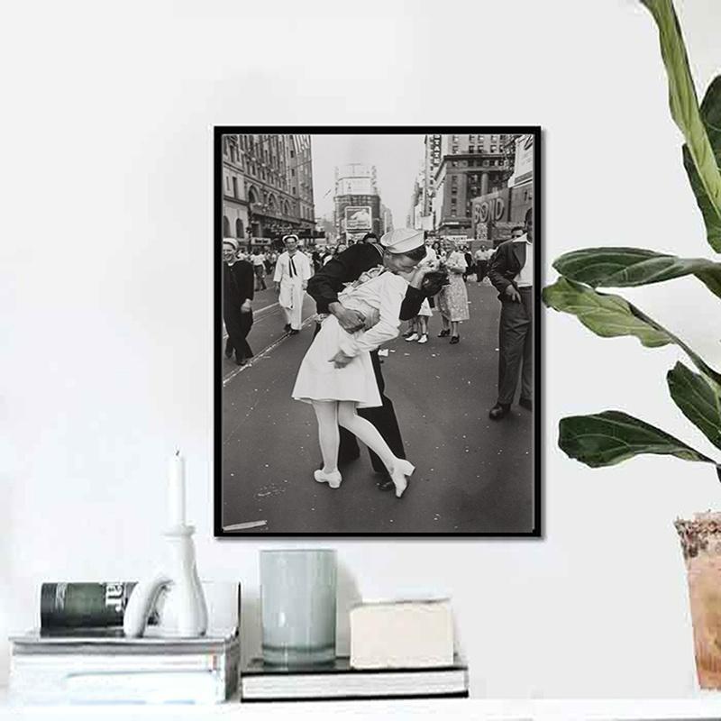 Постер с победой и принтом, винтажное искусство, черно-белая фотография, холст, картина, нью-йоркская настенная картина, украшение для дома