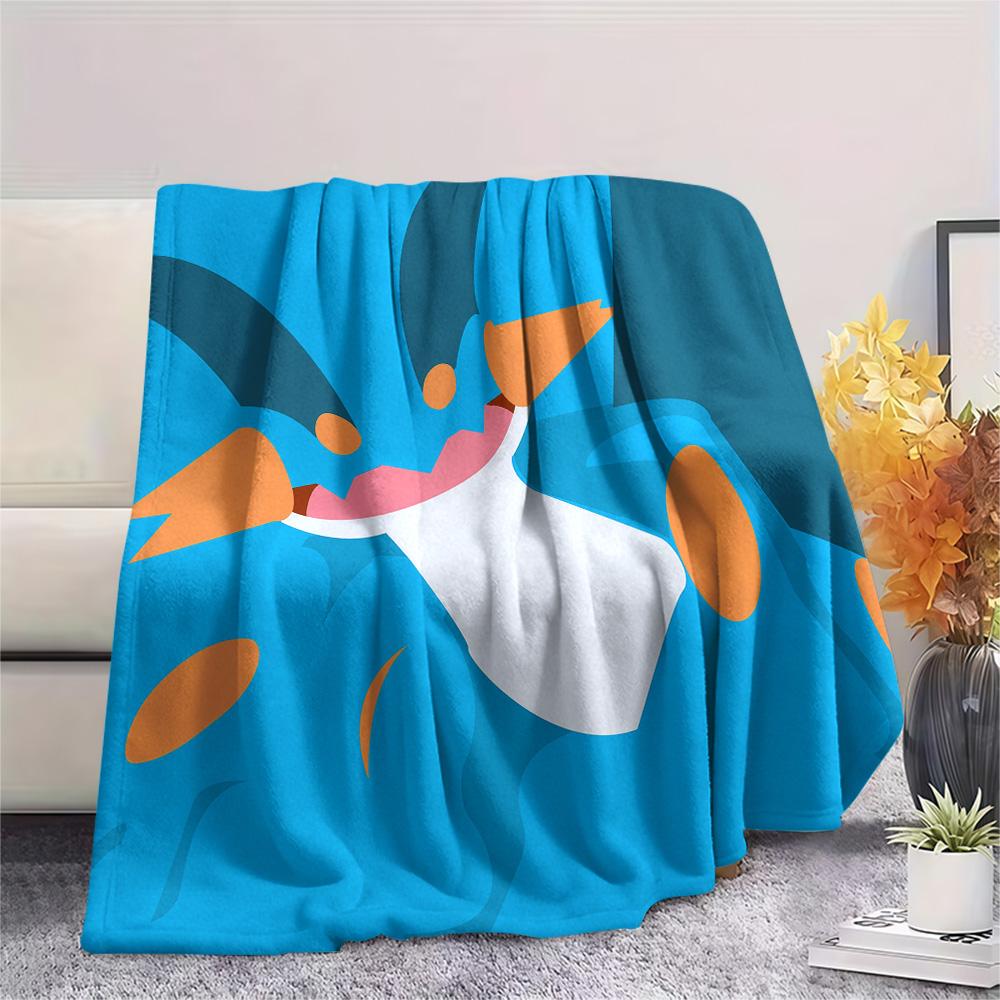 Swampert Print Flannel Blanket, High quality Comfortable for All Seasons, Home Decor, Warmth and Comfort