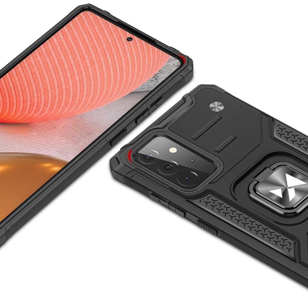 Wozinsky Ring Armor Case for Samsung A72 4G Black