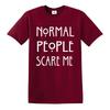 Normal people scare me t shirt funny goth rock punk gift novelty top tee