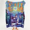 animation P Pantheon  Flannel  Blanket Suitable for Sofa Living Room Bedroom