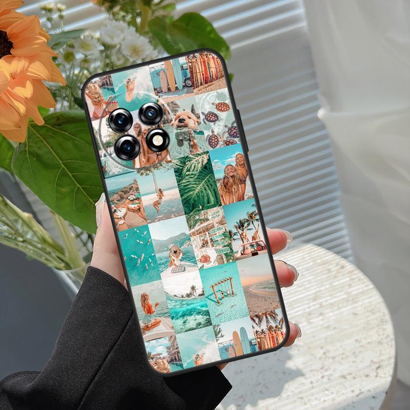 Чехол-коллаж Летний Серф Пляжный Синий Для OnePlus 15 15R 13 13T 13R 12 12R 11 10 10R 10T 8T Nord 5 CE 4 2 3 Lite N20 N30