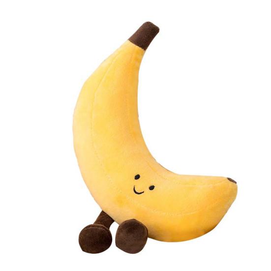 Плюшевая игрушка с фруктами, милый банан, персик, груша, баклажан, мультяшная кукла, плюшевый орнамент, мягкая кукла с фруктами, вечерние украшения для домашнего стола, креативные подарки