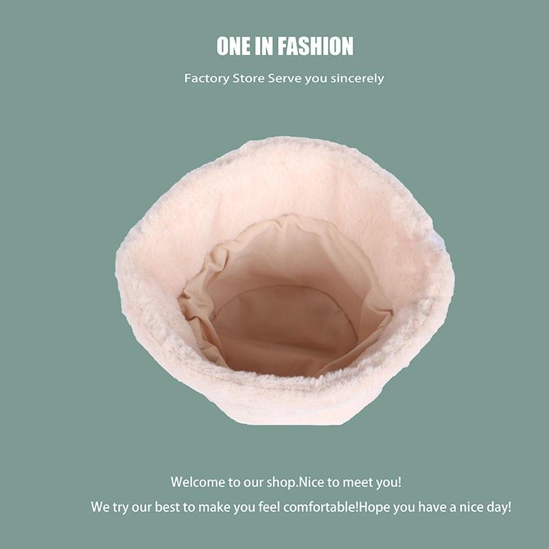 Женская флисовая шляпа-ведро, зимняя толстая теплая пушистая рыбацкая шапка