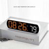 Voice Control Digital Alarm Clock with Temperature Display, Dual Alarm, Night Mode, 12/24H LED Desk Clock for Bedroom Office