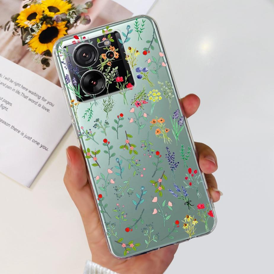 Чехол для Xiaomi 13T Pro Роскошная окрашенная задняя крышка Прозрачный силиконовый чехол для телефона Для Xiaomi Mi 13T Pro 13TPro Мягкие чехлы Сумки 6.67''