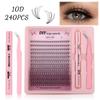 Segmented 10D-100D False Eyelashes DIY Kit, D Curl, Cluster Lashes, Natural & Voluminous