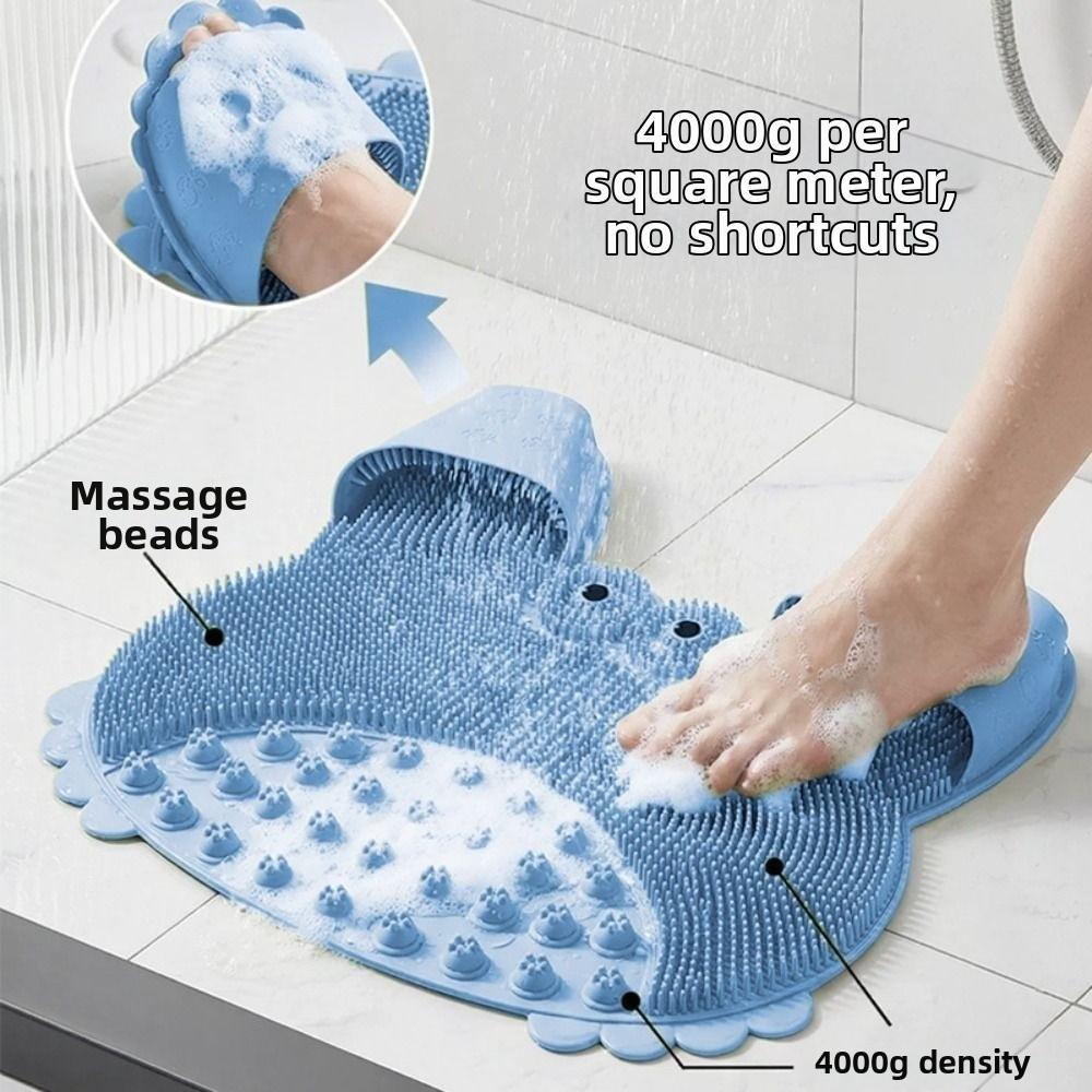 Crab Shape Shower Foot Scrubber Mat Cartoon Magnet Bead Massage Shower Pad Comfortable Creative Non-slip Bath Rug