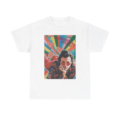 College Students  Cotton T-shirt Watermelon Sugar Graphic T Shirt Retro Vibes Unisex Heavy Cotton Tee