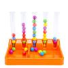 Sensory Rainbow Beads Clip Toy Educational Game Montessori Balls Matching Game  Fine Motor Training